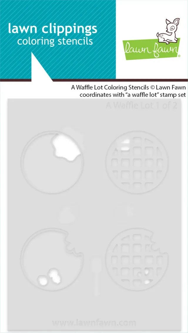 Lawn Fawn A Waffle Lot Schablonen 2-teilig Waffel Liebe