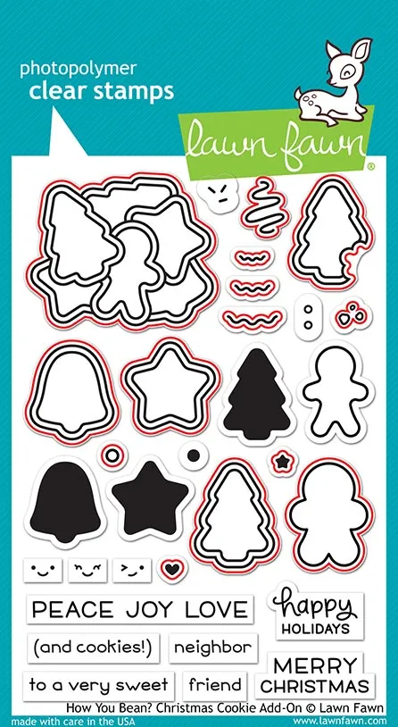 Lawn Fawn How You Bean Christmas Cookie Add-On Stanzen