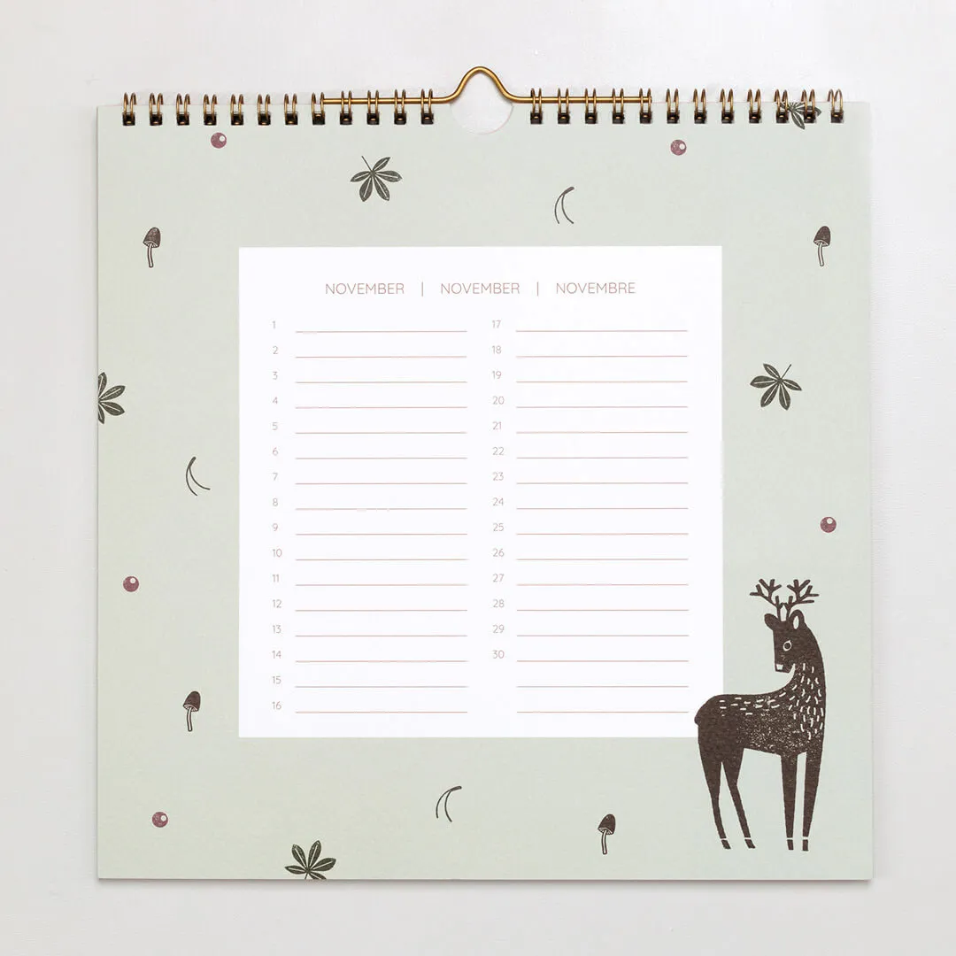 Perlenfischer Stempeltiere Geburtstagskalender 24x24 cm