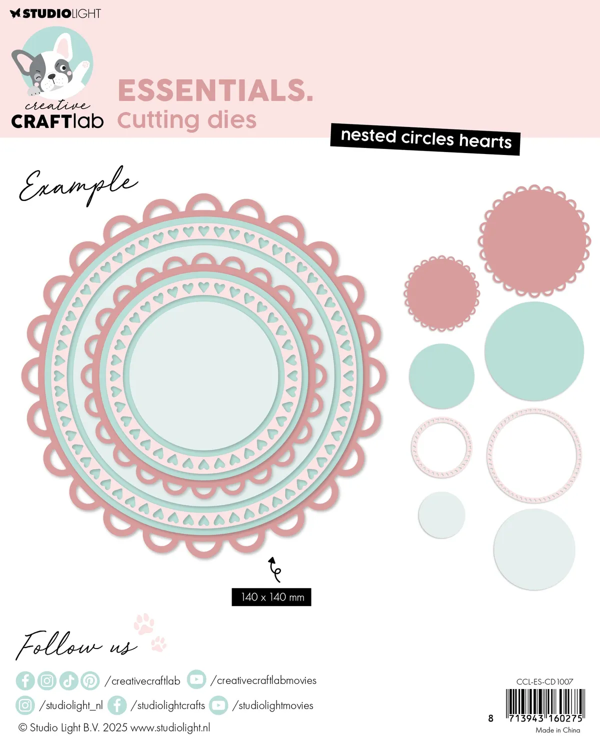 StudioLight Creative Craftlab Nested Circles Hearts Stanze