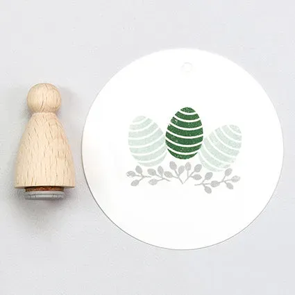 Perlenfischer Osterei Streifen Stempel 20x14 mm Ostern