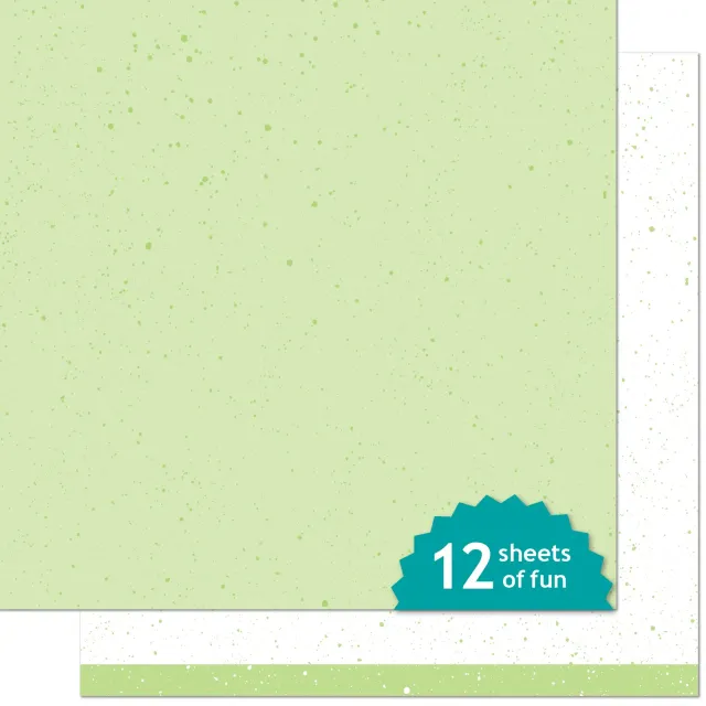 Lawn Fawn Spiffy Speckles Pesto Designpapier 12x12 12 Blatt