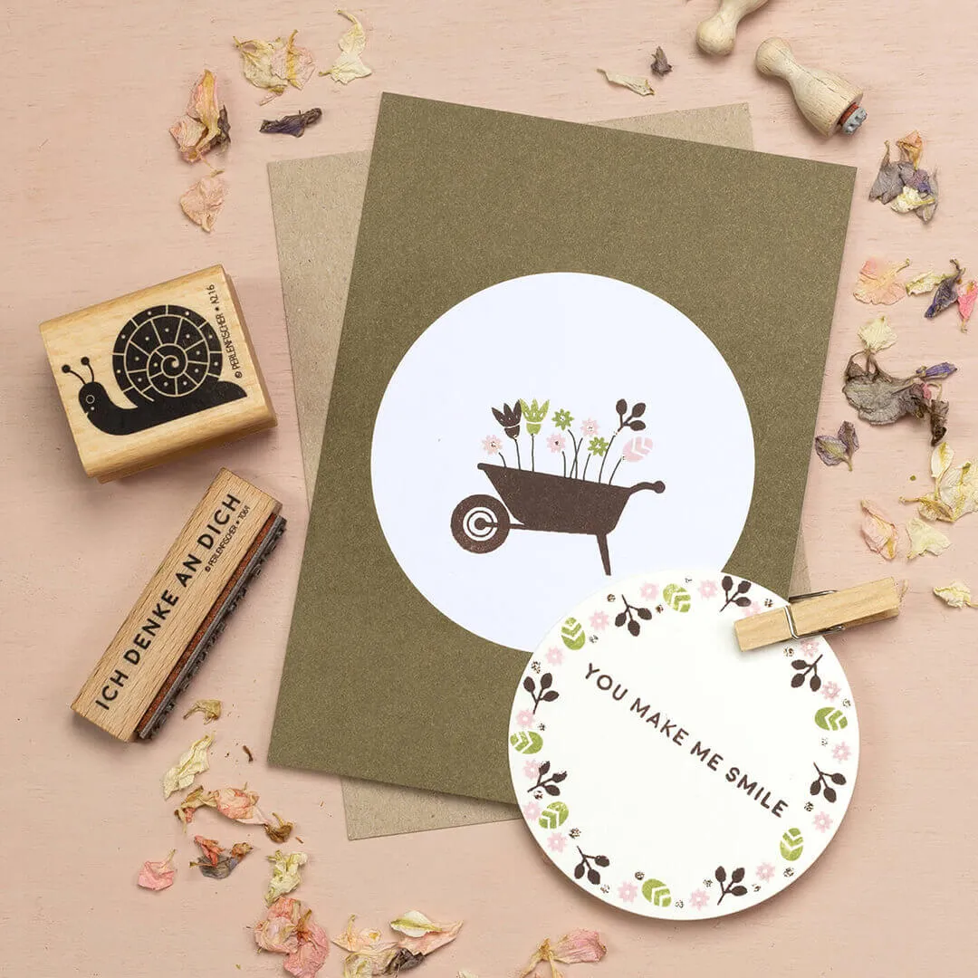 Perlenfischer You make me smile Stempel 3x52 mm Text
