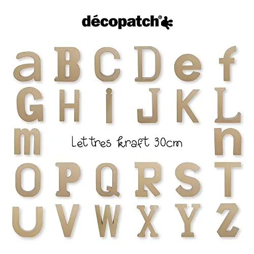 décopatch AC424O Zahl 4 Pappmaché Figur 30cm braun