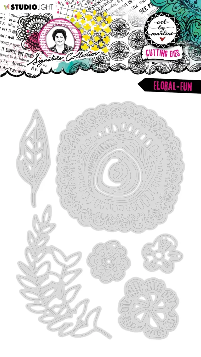 Art by Marlene Signature Floral-fun Stanzschablone 139x97