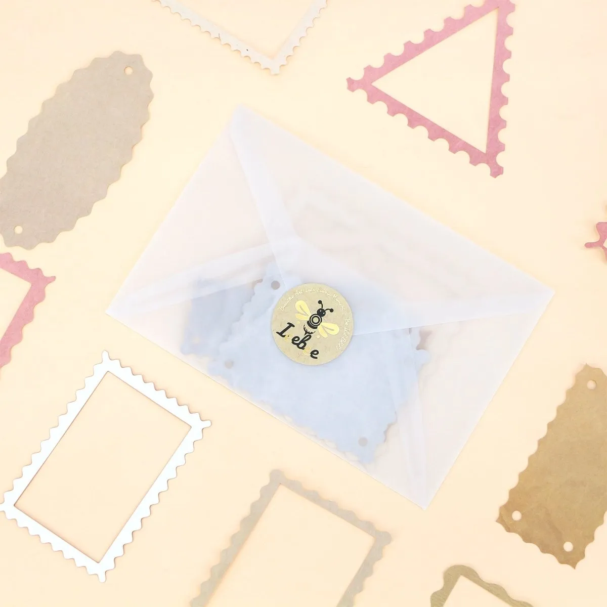 Ieebee Wind Letter Materialpapier 15 Stück Grün Hollow