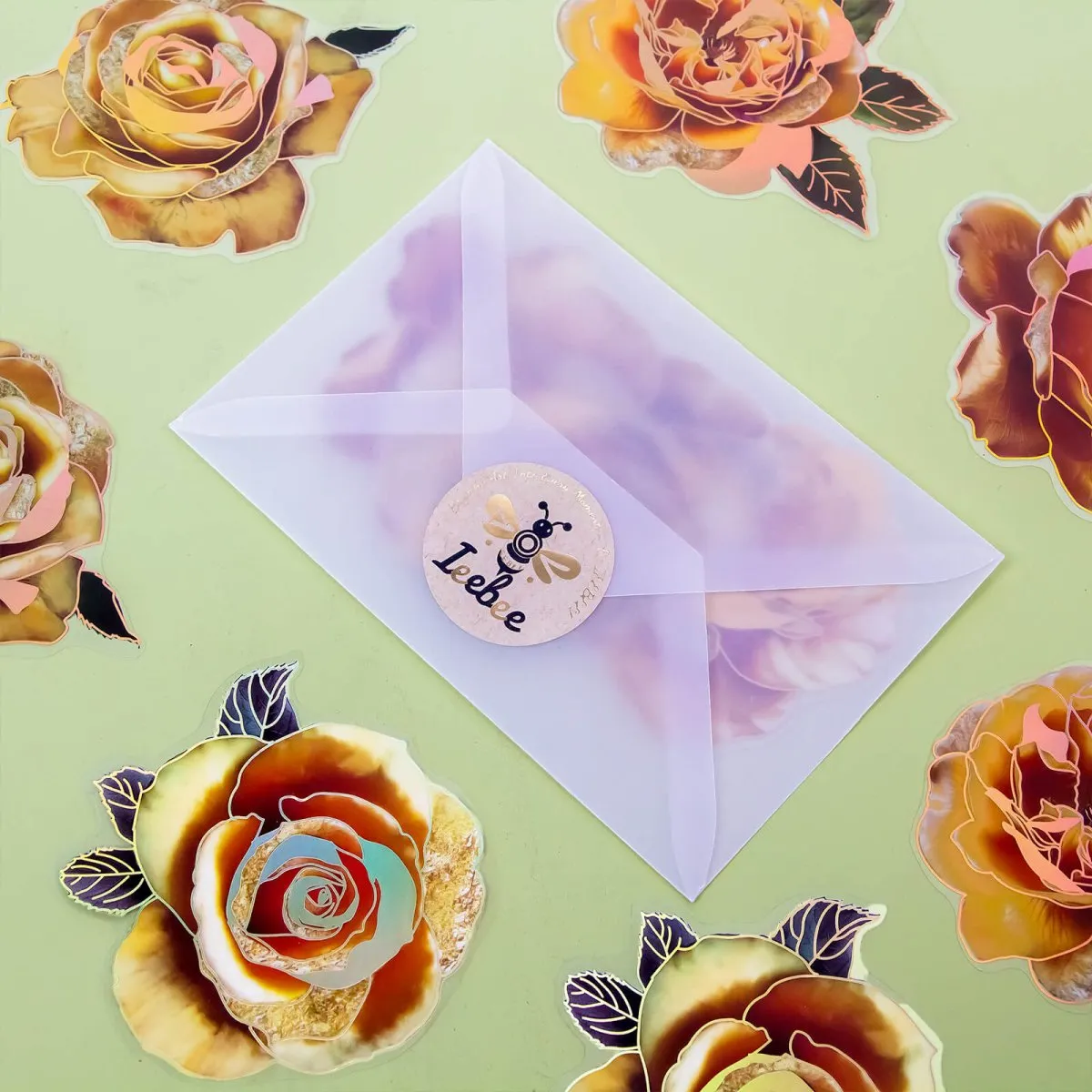 Ieebee Gothic Rose PET Sticker 10 Stück Twilight City