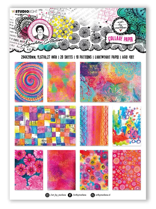 Art by Marlene Signature Collection Colorful papers Collagepapier 20 Blatt