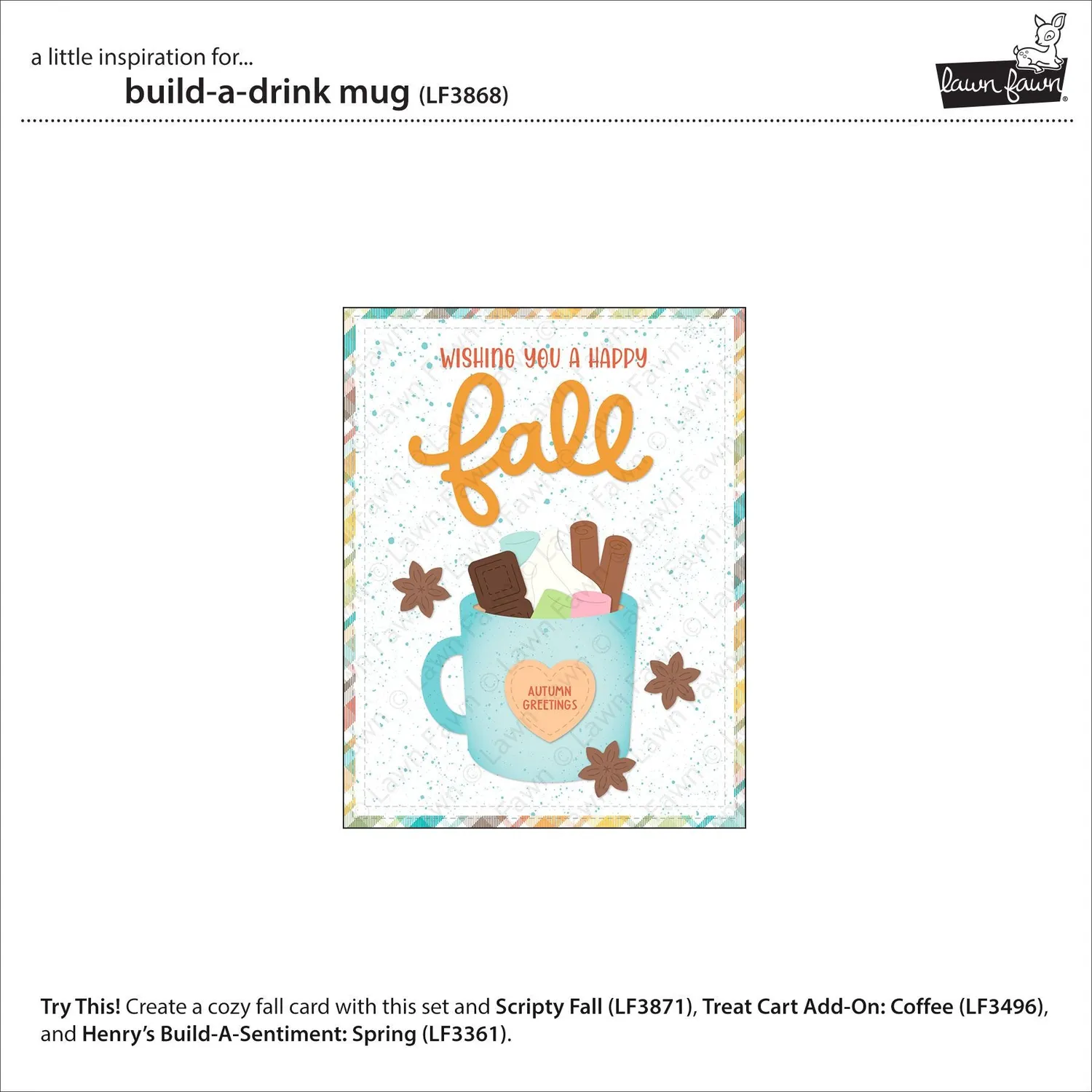 Lawn Fawn Build-A-Drink Mug Stanzen Tasse 12-teilig