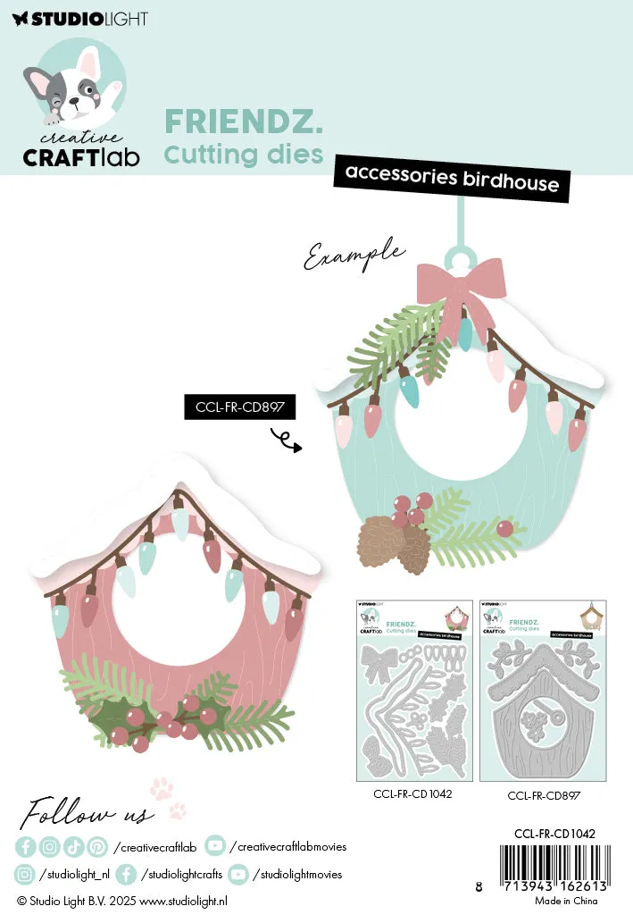 Creative Craftlab Friendz Accessoiries Birdhouse Stanzschablone