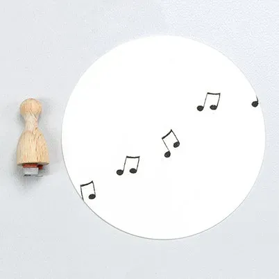 Perlenfischer Musiknoten Stempel 9x7 mm Noten