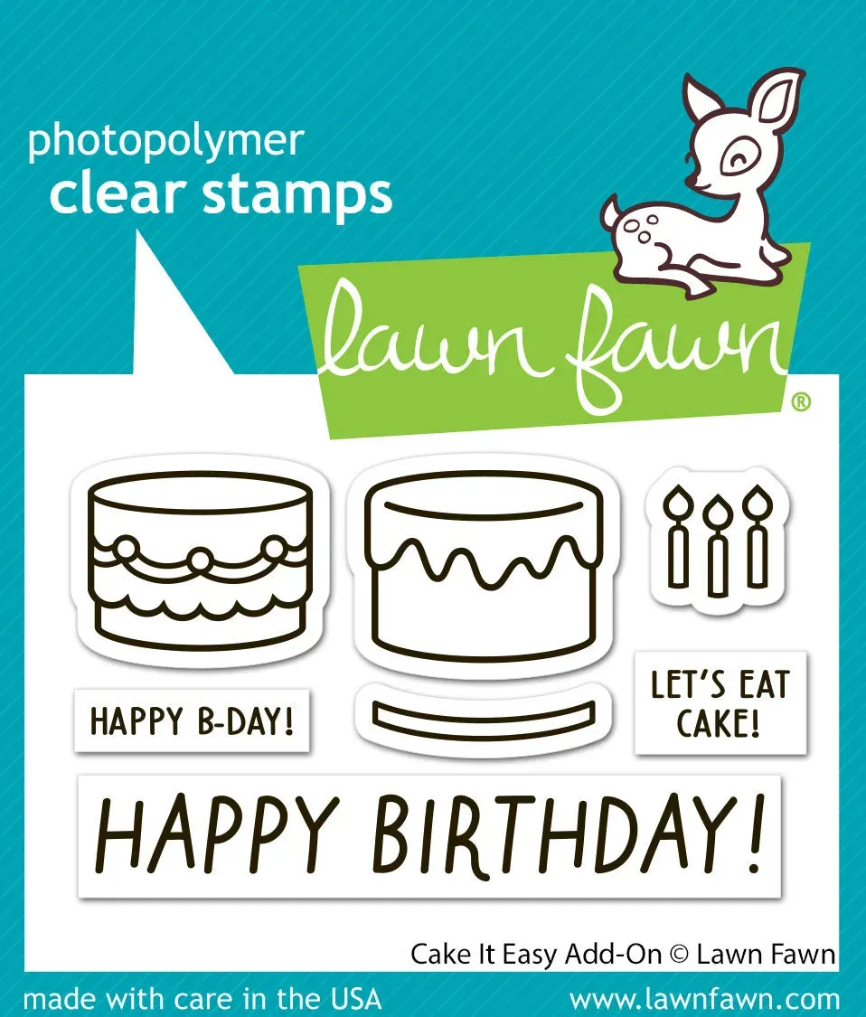 Lawn Fawn Cake It Easy Add-On Clear Stamps Torte