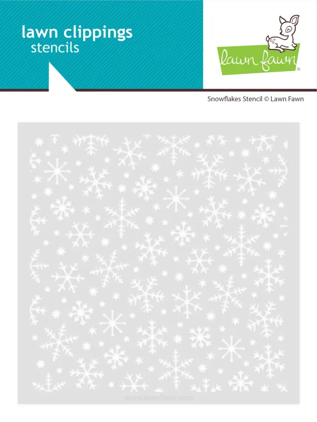 Lawn Fawn Snowflakes Stencil Schablone 6x6 Schneeflocken