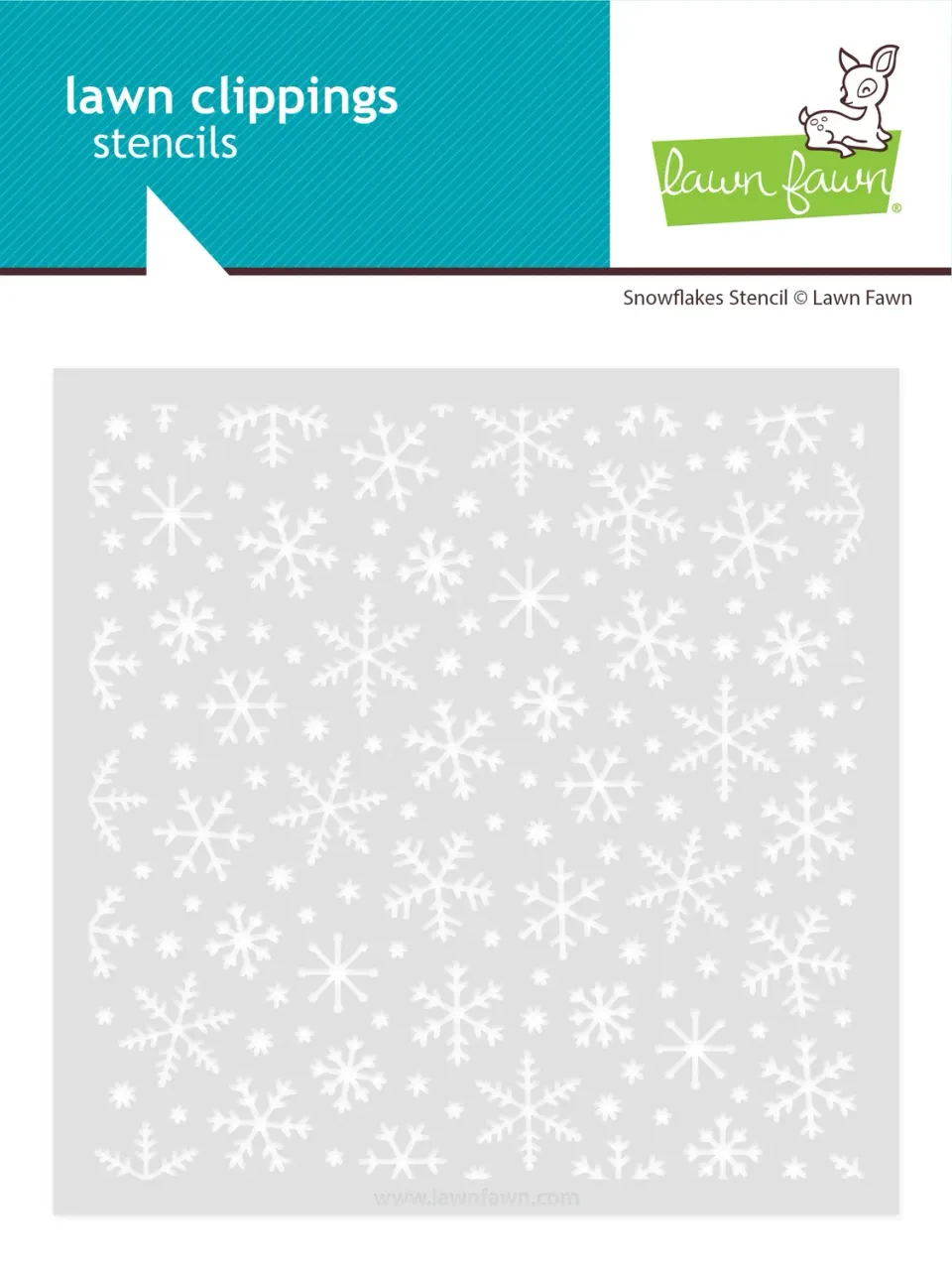 Lawn Fawn Snowflakes Stencil Schablone 6x6 Schneeflocken