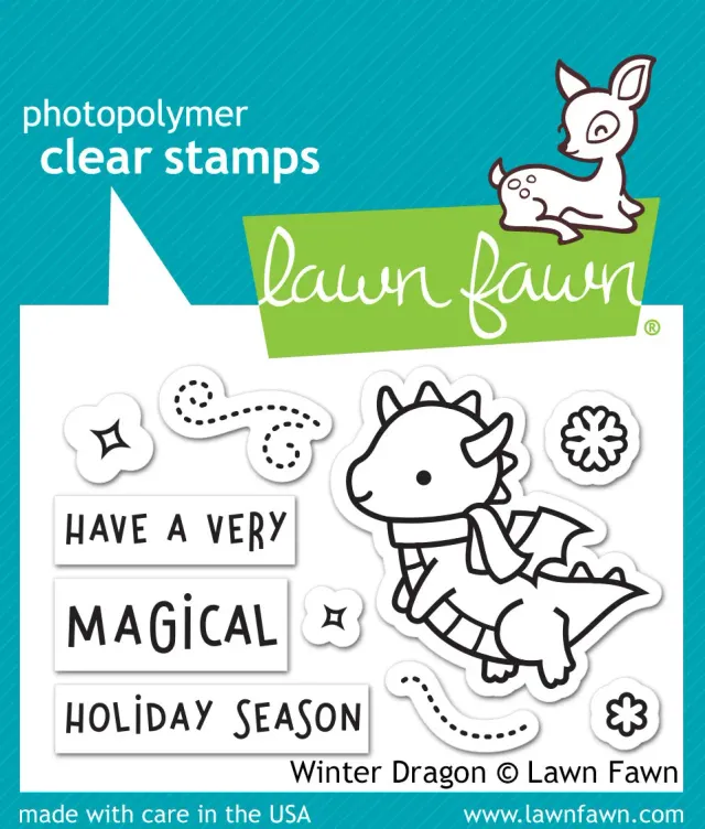 Lawn Fawn Winter Dragon Clear Stamps Drachen-Motiv