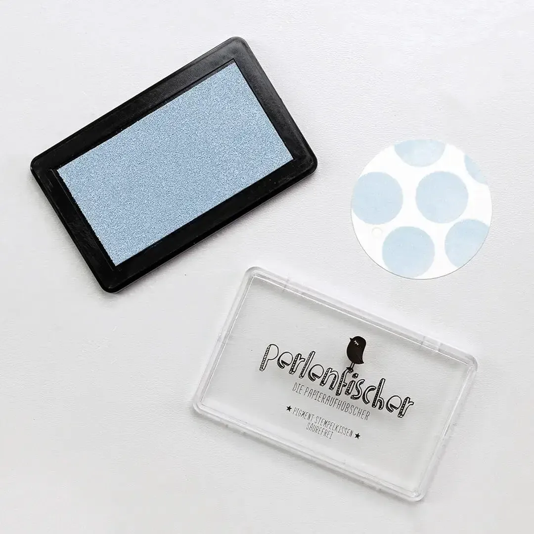 Perlenfischer Taube Groß Stempelkissen Pigment graublau