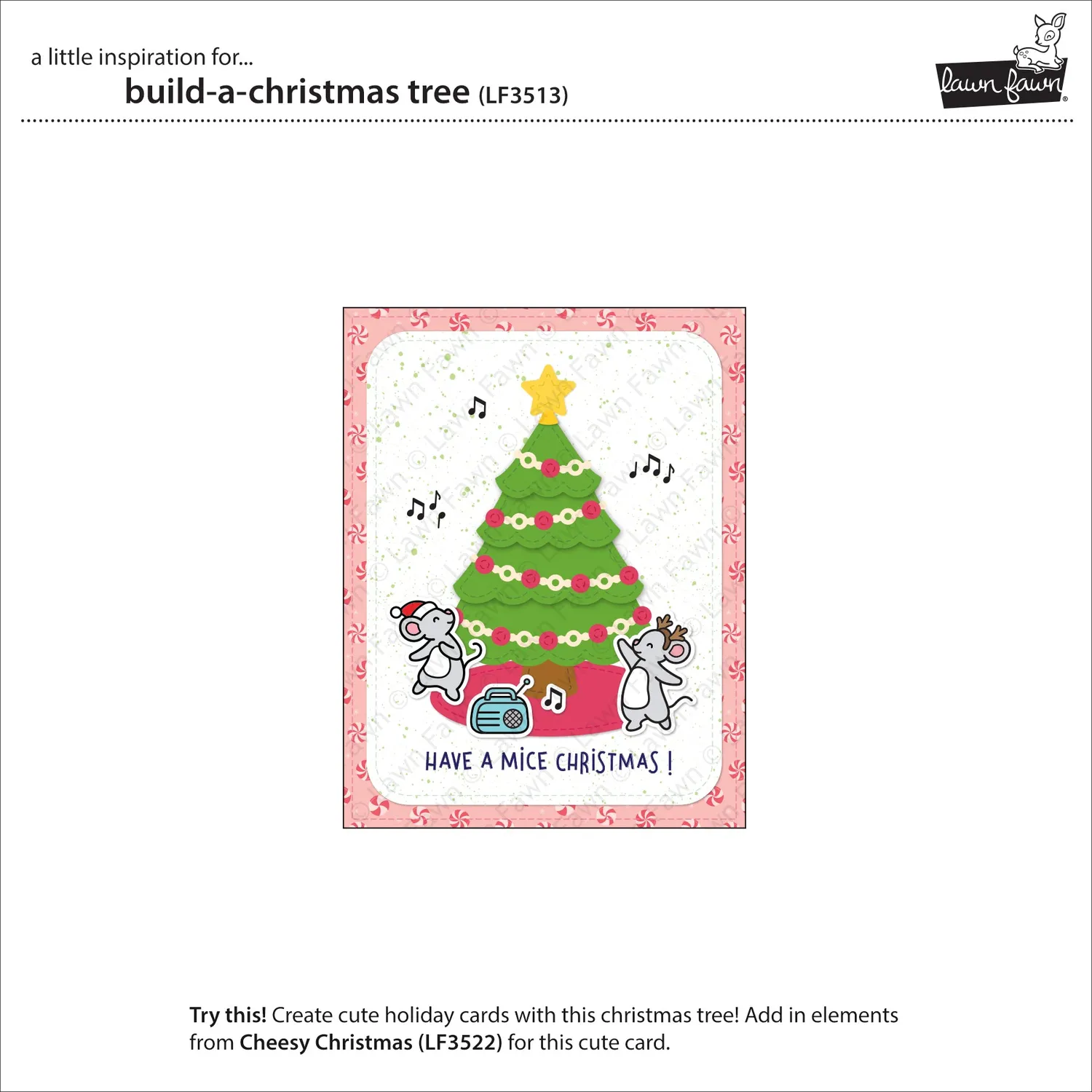Lawn Fawn Build-a-Christmas Tree LF3513 Stanzschablonen Set