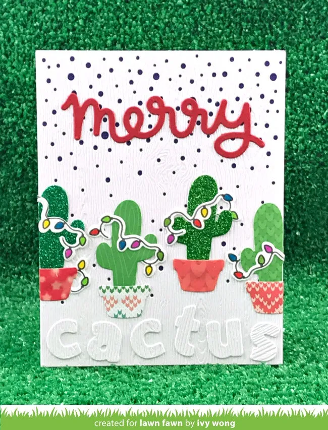 Lawn Fawn Scripty Merry Stanze Schriftzug Weihnachten