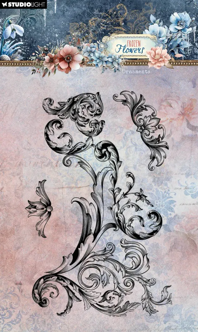 Studio Light Frozen Flowers Ornaments Clear Stamp Winter