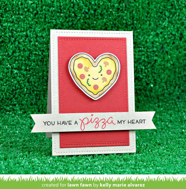 Lawn Fawn Pizza My Heart Stempelset 36-teilig