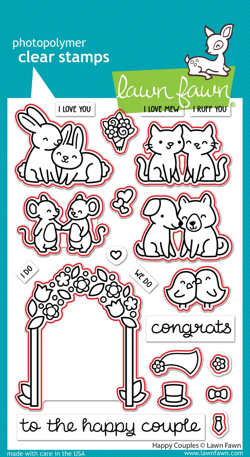 Lawn Fawn Happy Couples Lawn Cuts Stanzschablonen Hochzeit