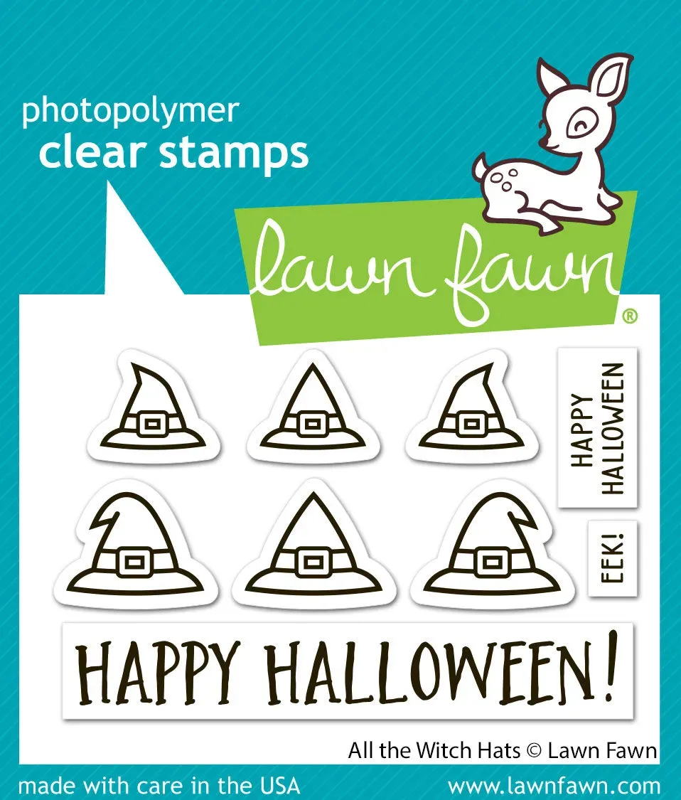 Lawn Fawn All the Witch Hats Stempelset Halloween