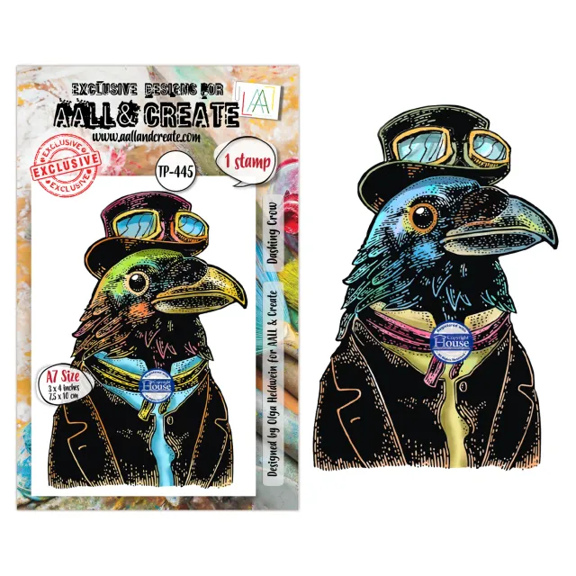 AALL and Create TP-445 Dashing Crow Stempelset A7 Vogel