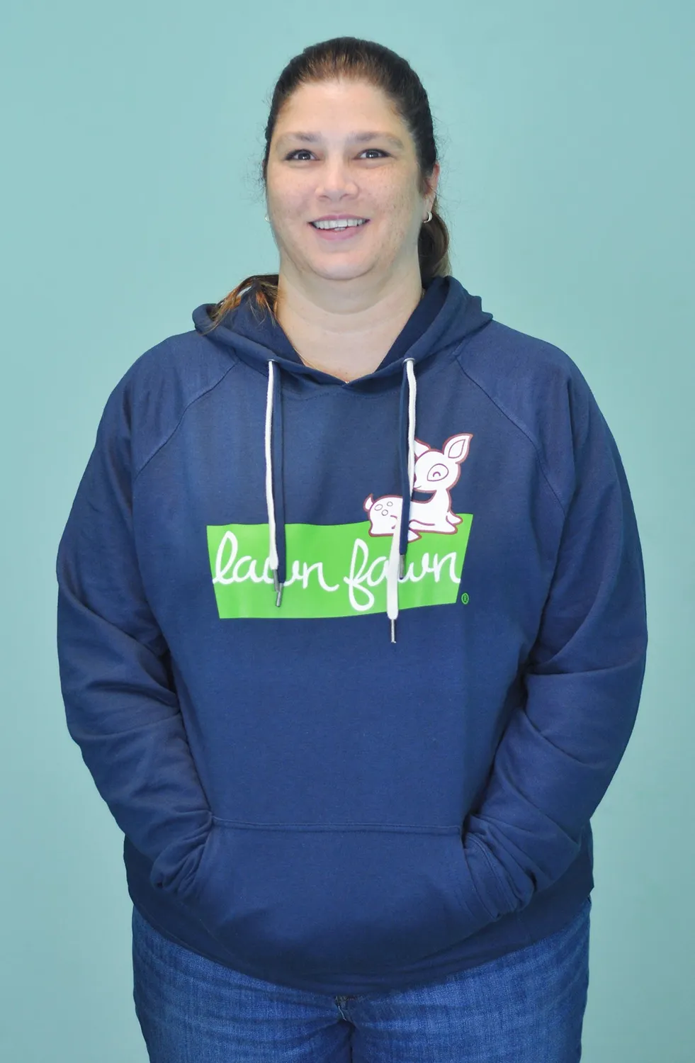 Lawn Fawn Pullover Hoodie Unisex Indigo 2XL Baumwolle