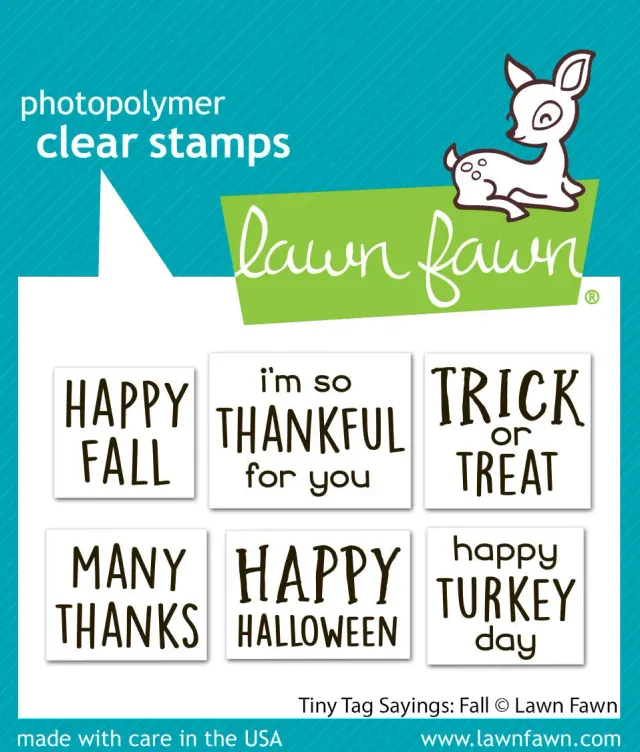 Lawn Fawn Tiny Tag Sayings Fall Clear Stamps LF3862