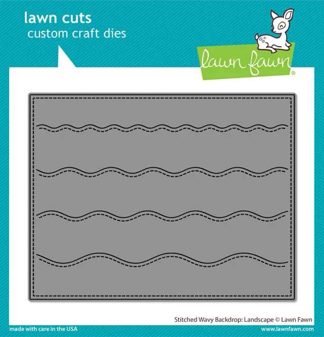 Lawn Fawn Stitched Wavy Backdrop Landscape Stanze Wellen