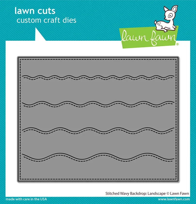Lawn Fawn Stitched Wavy Backdrop Landscape Stanze Wellen