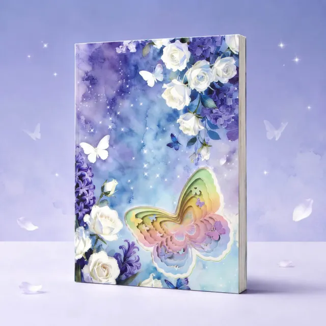Ieebee Fluttering Blooms Journal 50 Seiten 3D-Cover
