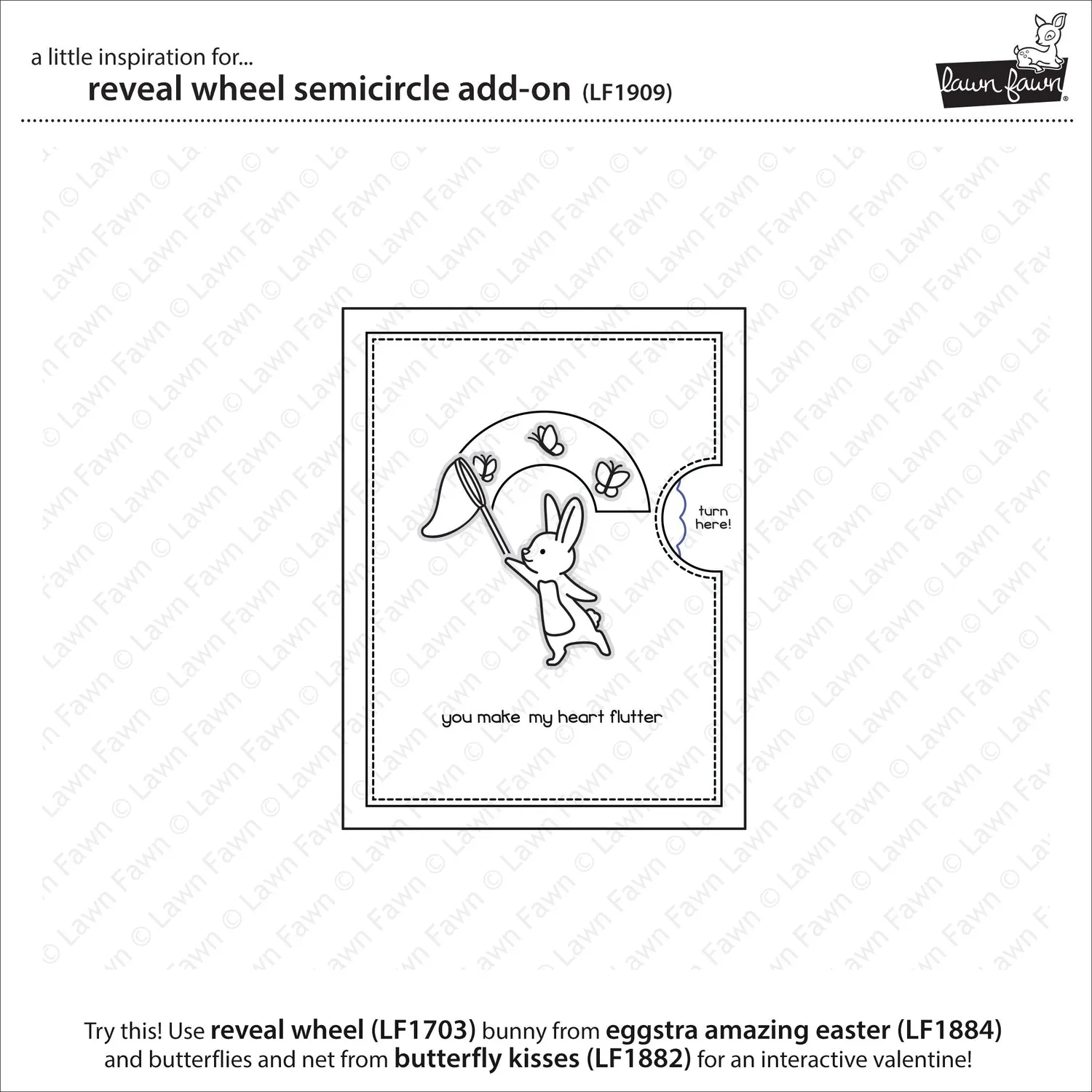 Lawn Fawn Reveal Wheel Semicircle Add-on Stanzschablone