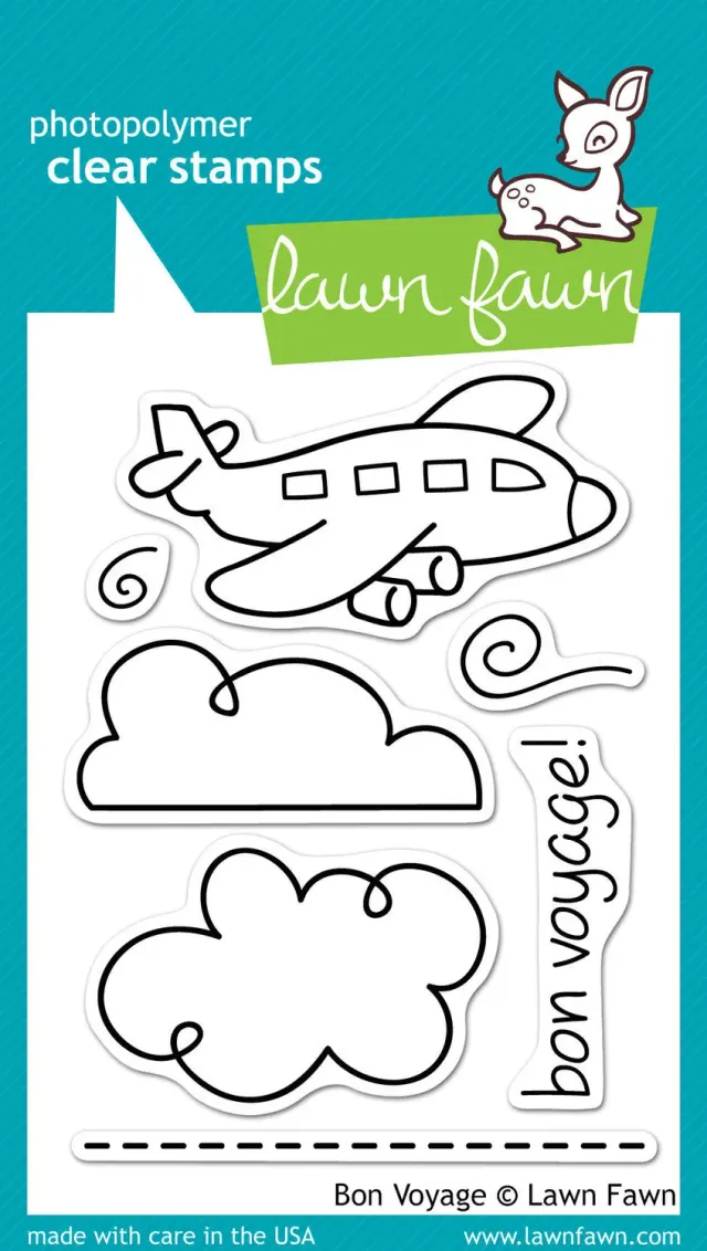 Lawn Fawn Bon Voyage LF347 Stempelset Reise 7-teilig