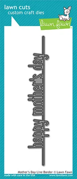 Lawn Fawn Mother's Day Line Border Stanze Schriftzug