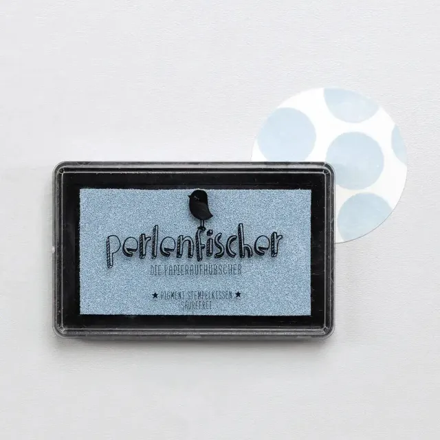 Perlenfischer Taube Groß Stempelkissen Pigment graublau