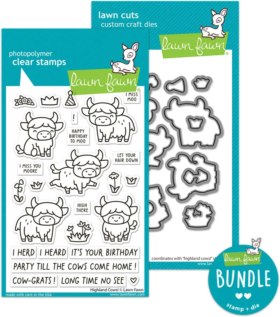Lawn Fawn Highland Cows Stempel + Stanzen Bundle Sommer 2026