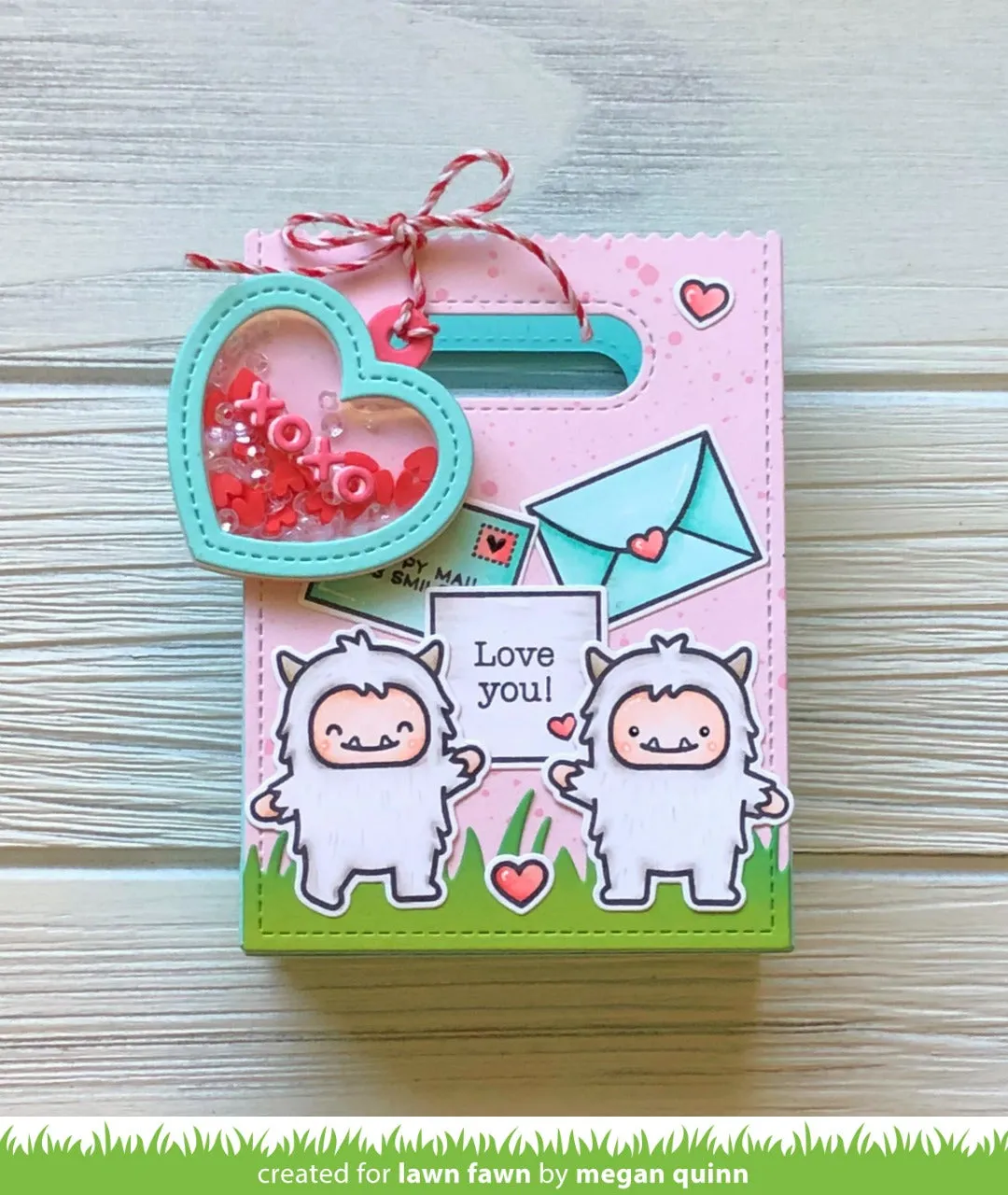Lawn Fawn Heart Shaker Gift Tag Stanzschablonen Herz