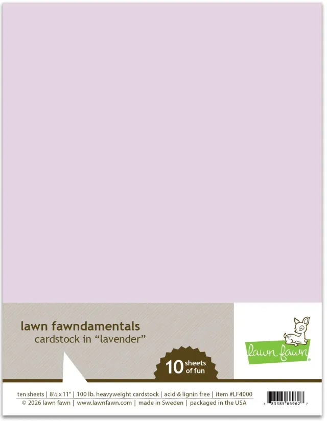 Lawn Fawn Lavender Cardstock Fotokarton 10 Blatt lila