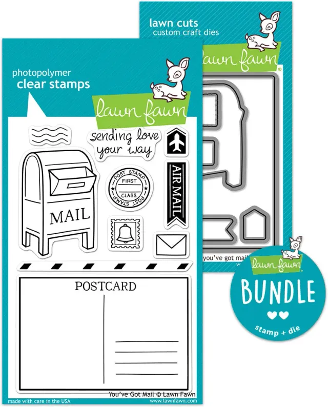 Lawn Fawn You've Got Mail Stempel & Stanzen Bundle 10-teilig