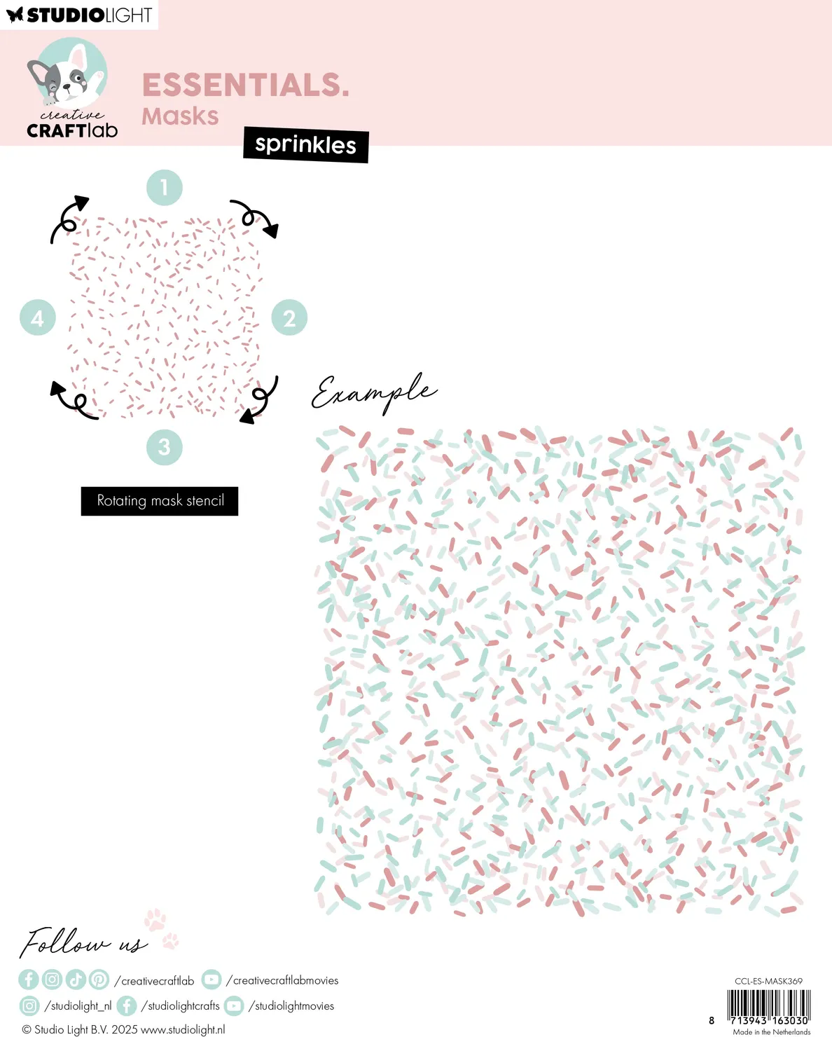 StudioLight Creative Craftlab Essentials Maske Sprinkles Konfetti