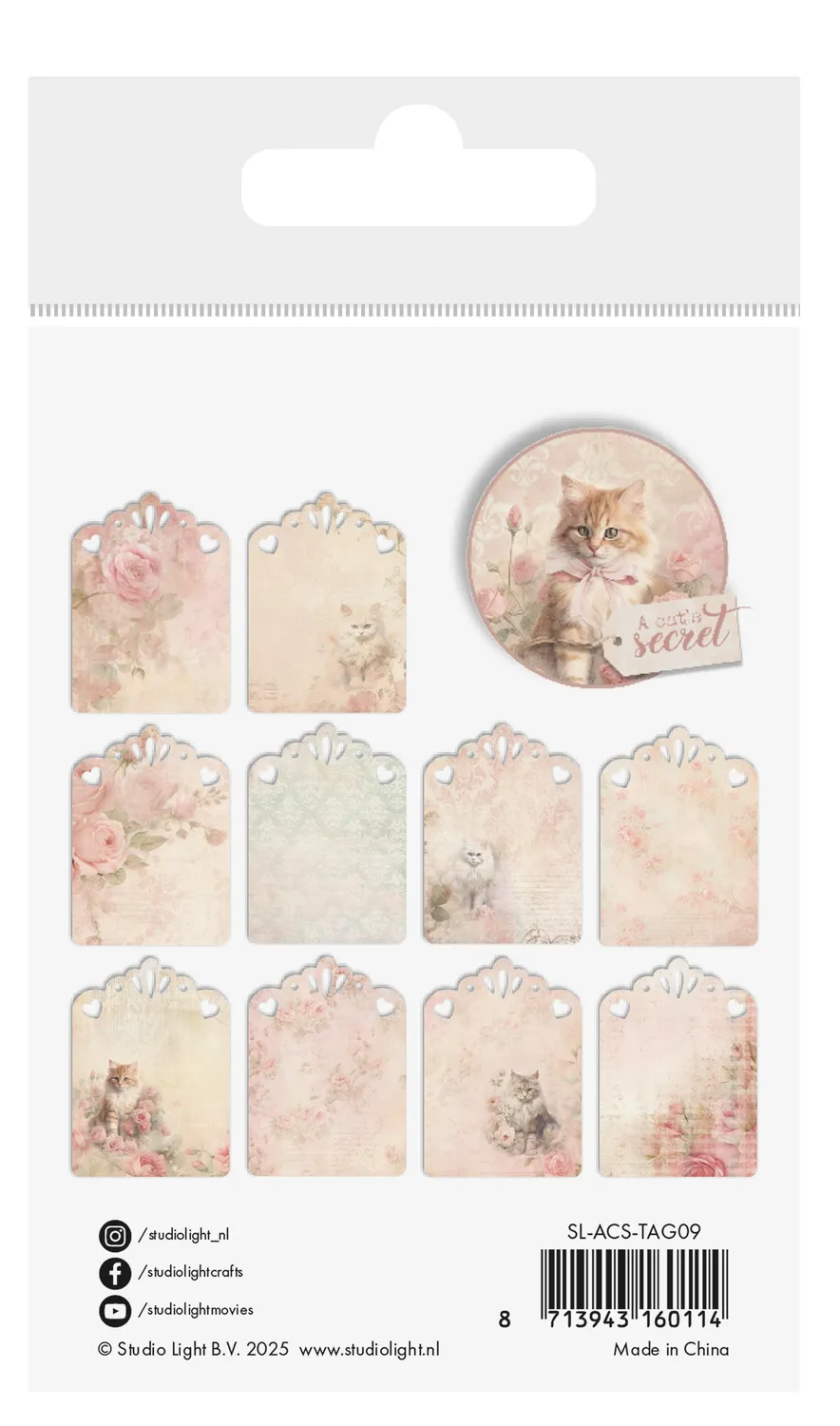 StudioLight A Cat's Secret ATC Tags Papier 250 g