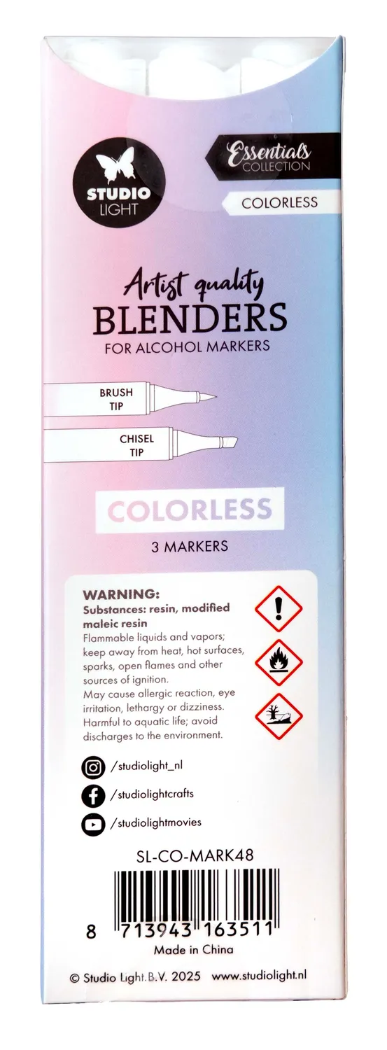 Studio Light Essentials Colorless Blender Alkoholmarker 3 Stk