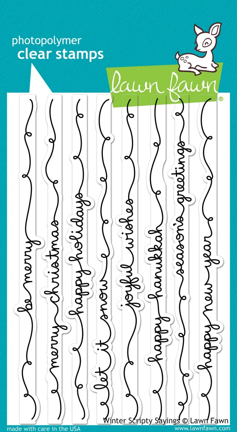 Lawn Fawn Winter Scripty Sayings Klarsichtstempel Winter 8-teilig