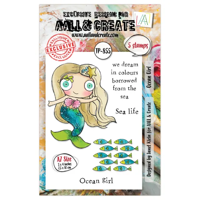 AALL and Create TP-855 Ocean Girl Clear Stempelset A7