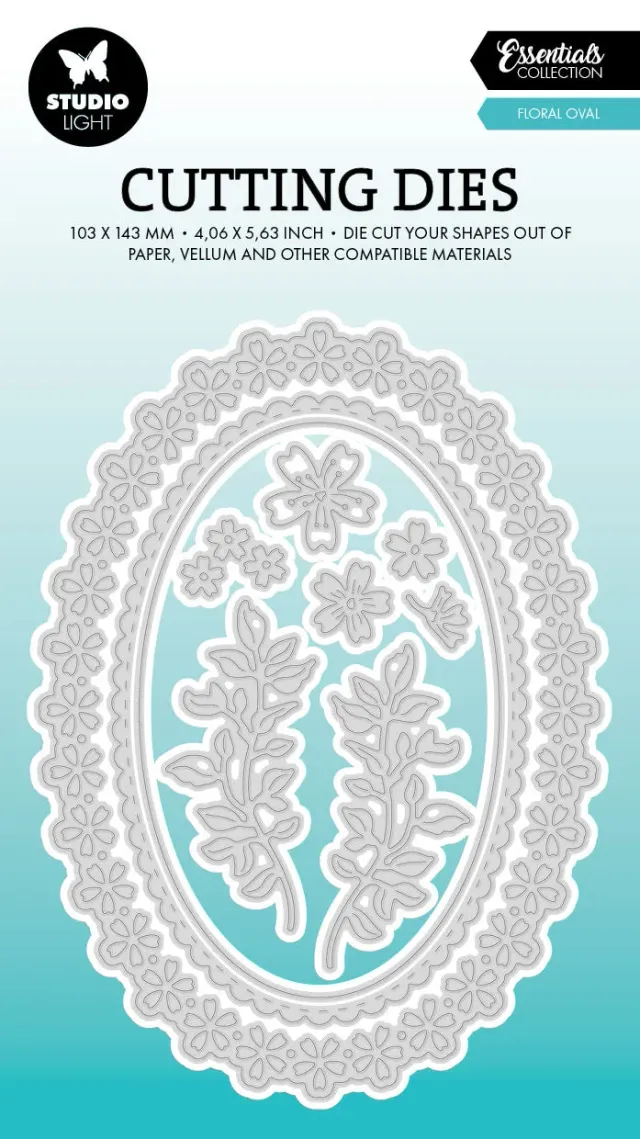 Studio Light Essentials Floral Oval Stanzschablone 103x143 mm