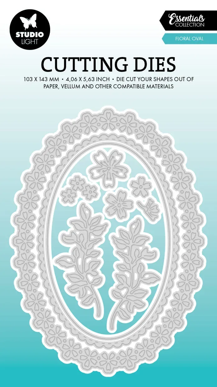 Studio Light Essentials Floral Oval Stanzschablone 103x143 mm