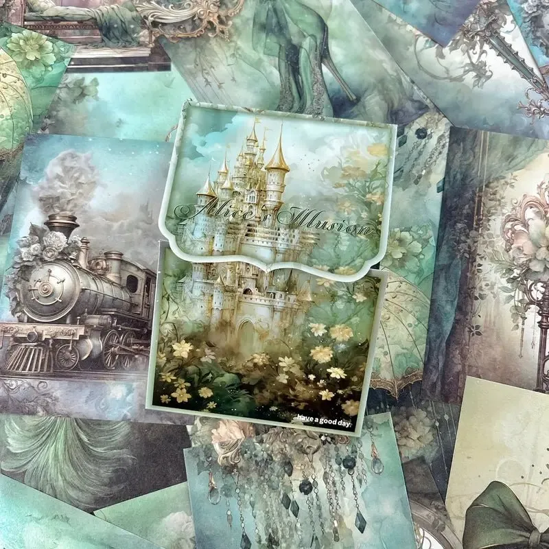 Ieebee Fantasy Castle Scrapbook Papier 50 Blatt Blue Castle