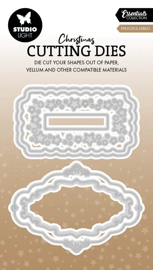 StudioLight Essentials Stanzschablone Fanciful Labels Metall
