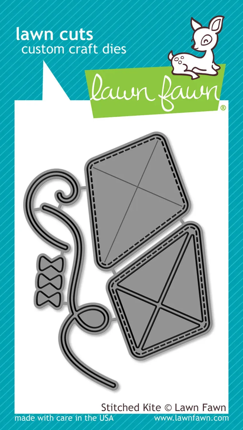 Lawn Fawn Stitched Kite Stanze Drachen genäht 3,5 cm